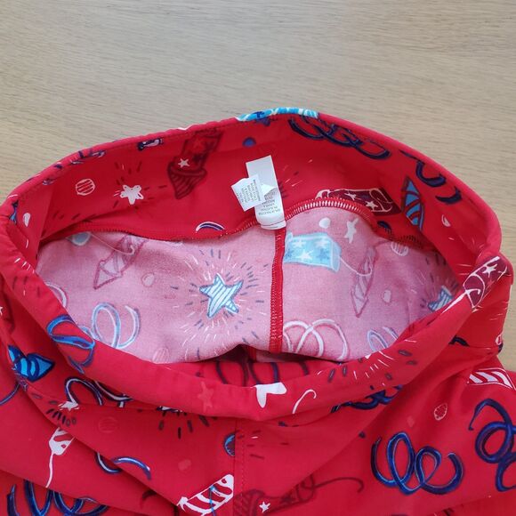 NEW LuLaRoe Red Firework Leggings - Picture 9 of 9